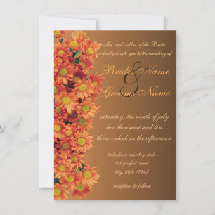 Autumn Flowers Wedding Invitation