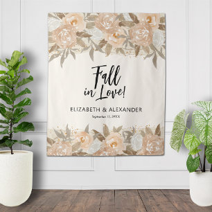 Autumn Flowers Wedding  Tapestry