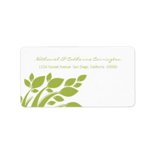 Autumn Foliage Address Labels, Green Label