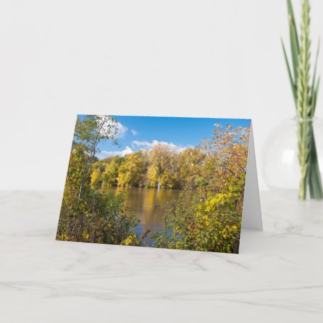 Autumn Foliage Along Minnesota River Card (Front)
