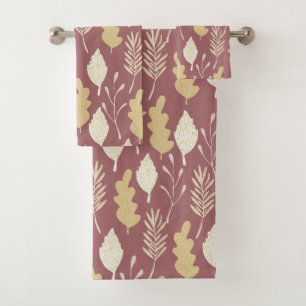 Autumn Foliage Bath Towel Set