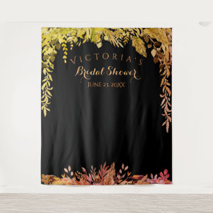 Autumn Foliage Bridal Shower Photo Booth Backdrop Tapestry