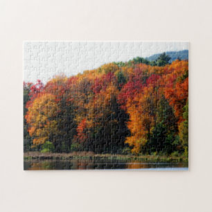 Autumn Foliage By Pond Orton Effect  Jigsaw Puzzle