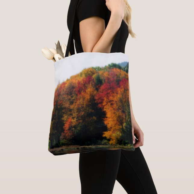 Autumn Foliage By Pond  Tote Bag (Close Up)