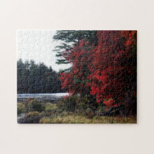 Autumn Foliage By Swamp Nature Orton Effect  Jigsaw Puzzle