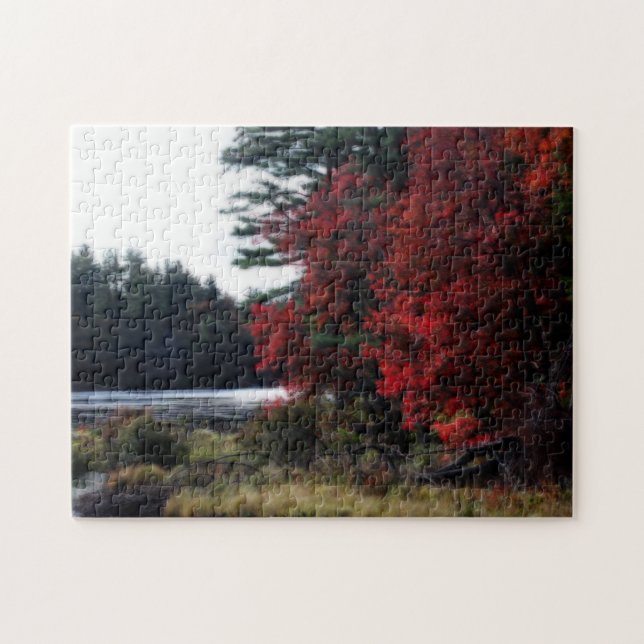 Autumn Foliage By Swamp Nature Orton Effect  Jigsaw Puzzle (Horizontal)