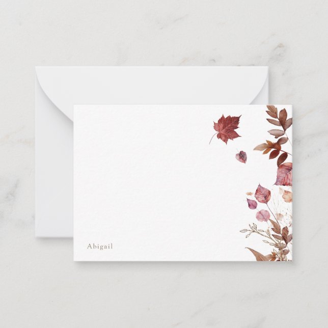 Autumn Foliage Custom White Card (Front)
