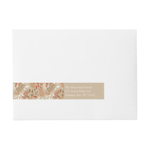 Autumn Foliage Fall Harvest Thanksgiving Label