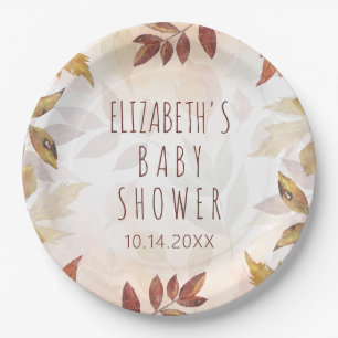 Autumn Foliage Fall Watercolor Autumn Paper Plate