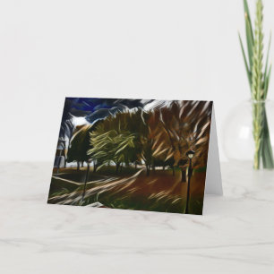 Autumn foliage in the park thank you card