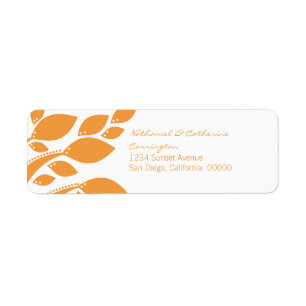 Autumn Foliage Return Address Labels, Orange