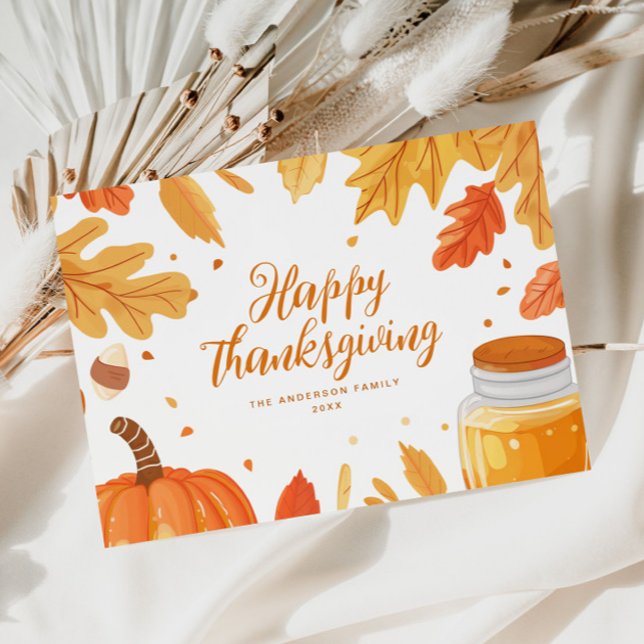 autumn foliage thanksgiving holiday card (Creator Uploaded)