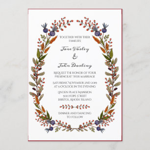 Autumn Foliage Wedding Invitation