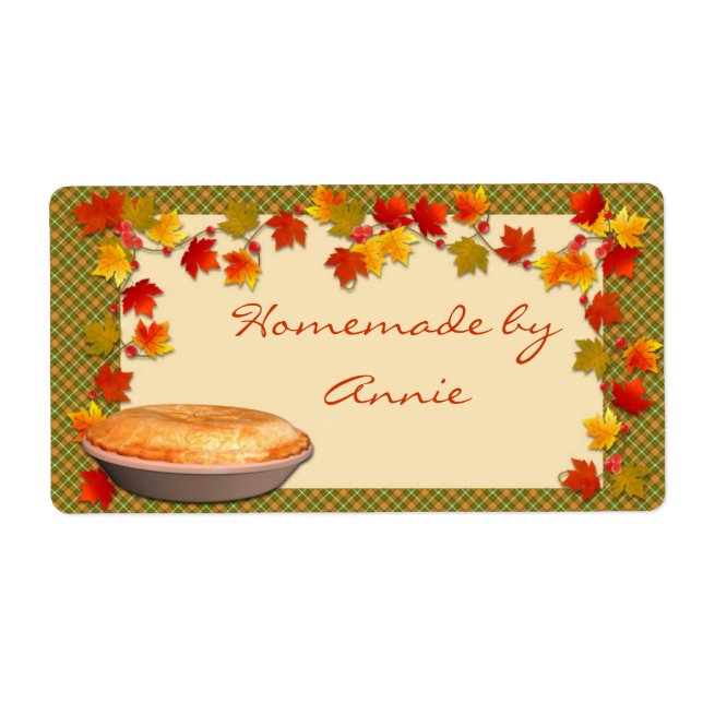 Autumn Food Label (Front)