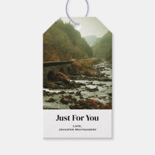 Autumn Forest and River Landscape Gift Tags