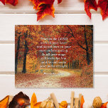 Autumn Forest, bible verse from Proverbs 3:5-6 Jigsaw Puzzle<br><div class="desc">Embrace the enchanting beauty of autumn's embrace with our Autumn Path of Trust jigsaw puzzle. Set against a backdrop of fiery red trees ablaze with the colours of the season, this captivating scene beckons you to wander along a tranquil pathway, surrounded by nature's vibrant splendour. As golden sunlight dances through...</div>