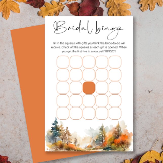 Autumn Forest bridal shower bingo game (Creator Uploaded)