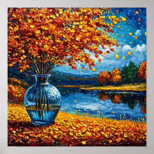 Autumn forest Cosy Fall Landscape Wall Art