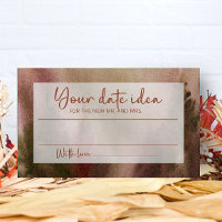 Autumn Forest Date night ideas. Date jar