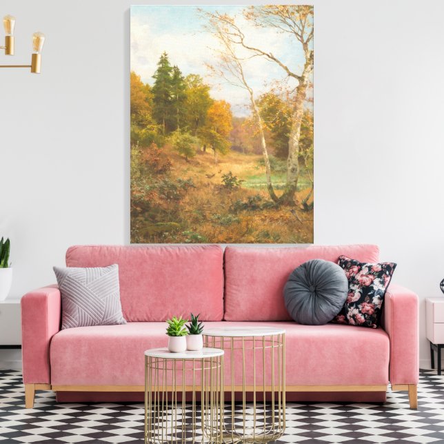 Autumn Forest – Heinrich Böhmer Canvas Print (Insitu(LivingRoom))