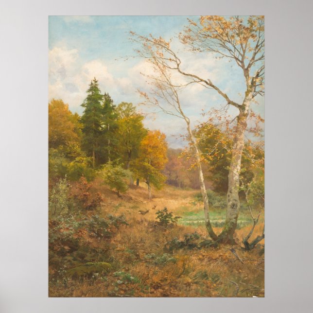 Autumn Forest – Heinrich Böhmer Poster (Front)
