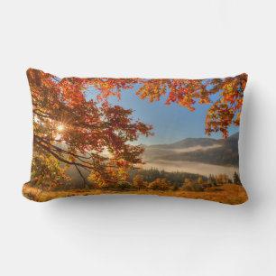 Autumn Forest in the Mountains Lumbar Cushion