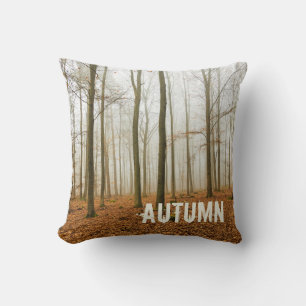 Autumn Forest Mist and Fog Fall Season gift Cushion