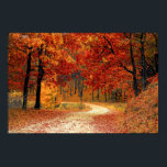Autumn Forest Poster<br><div class="desc">Autumn Forest- This serene landscape picture of autumn leaves is sure to put a smile on your face.

autumn,  woods,  woodland,  forest,  trees,  fall,  case,  landscape,  nature</div>