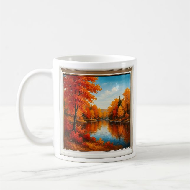 Autumn Forest Reflections  Coffee Mug (Left)