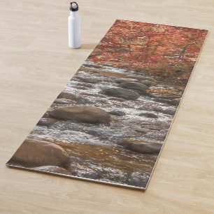 AUTUMN FOREST RIVER SEDONA ARIZONA YOGA MAT