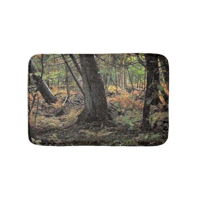 Autumn forest scene bath mat (Front)