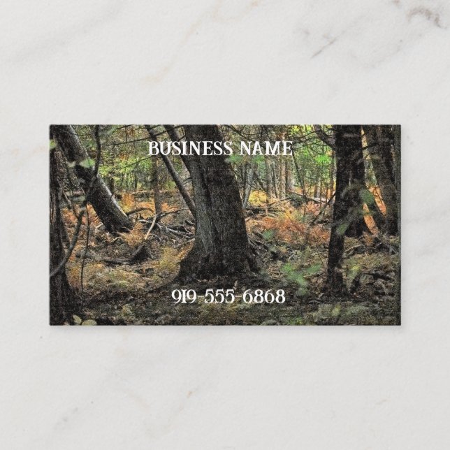 Autumn forest scene            business card (Front)