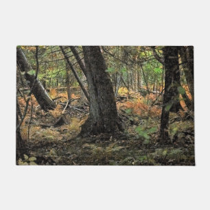Autumn forest scene            doormat