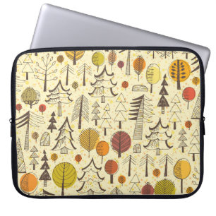 Autumn Forest: Seamless Graphic Pattern. Laptop Sleeve