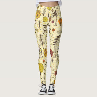 Autumn Forest: Seamless Graphic Pattern. Leggings