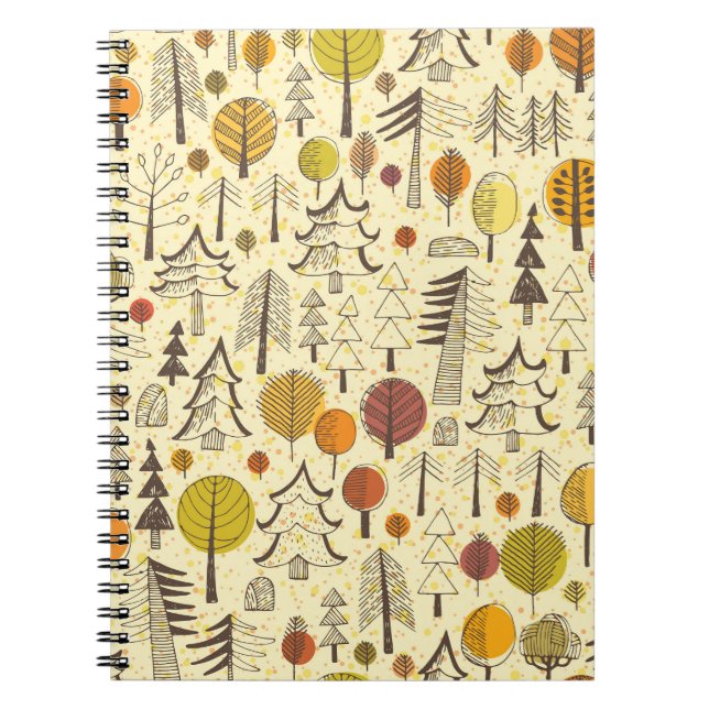 Autumn Forest: Seamless Graphic Pattern. Notebook (Front)