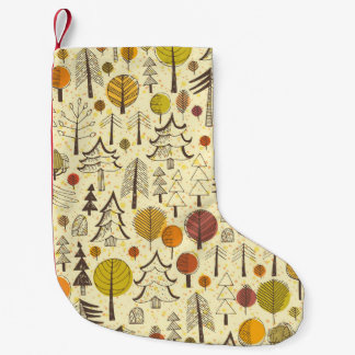 Autumn Forest: Seamless Graphic Pattern. Small Christmas Stocking