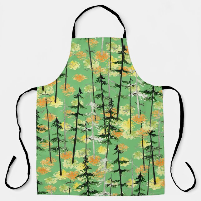 Autumn Forest: Seamless Natural Beauty Apron (Front)