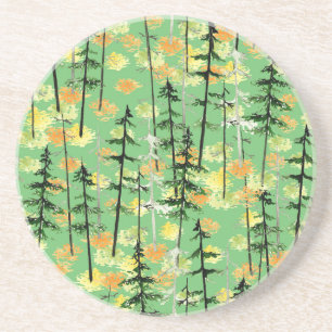 Autumn Forest: Seamless Natural Beauty Coaster