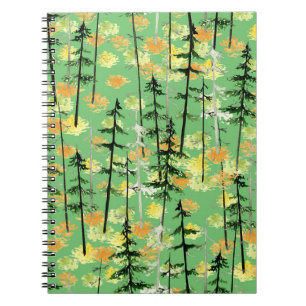 Autumn Forest: Seamless Natural Beauty Notebook