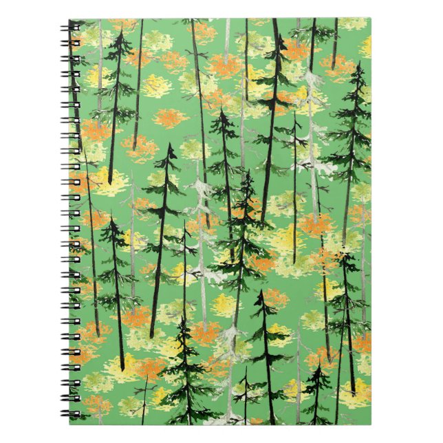 Autumn Forest: Seamless Natural Beauty Notebook (Front)