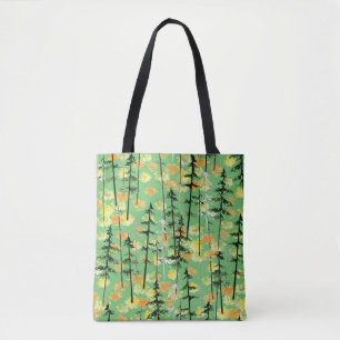 Autumn Forest: Seamless Natural Beauty Tote Bag