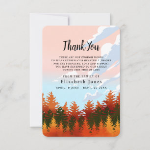 Autumn Forest Sympathy Thank You Card