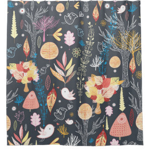 Autumn Forest: Textured Seasonal Beauty. Shower Curtain