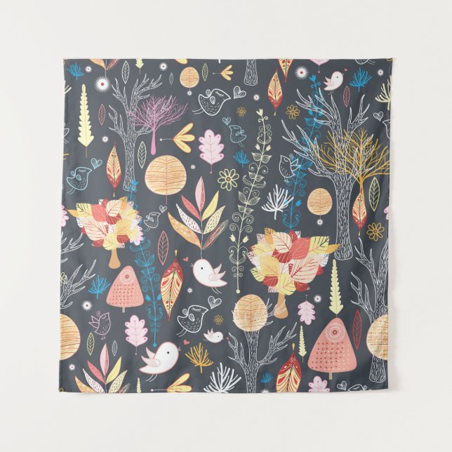 Autumn Forest: Textured Seasonal Beauty. Tapestry (Front)