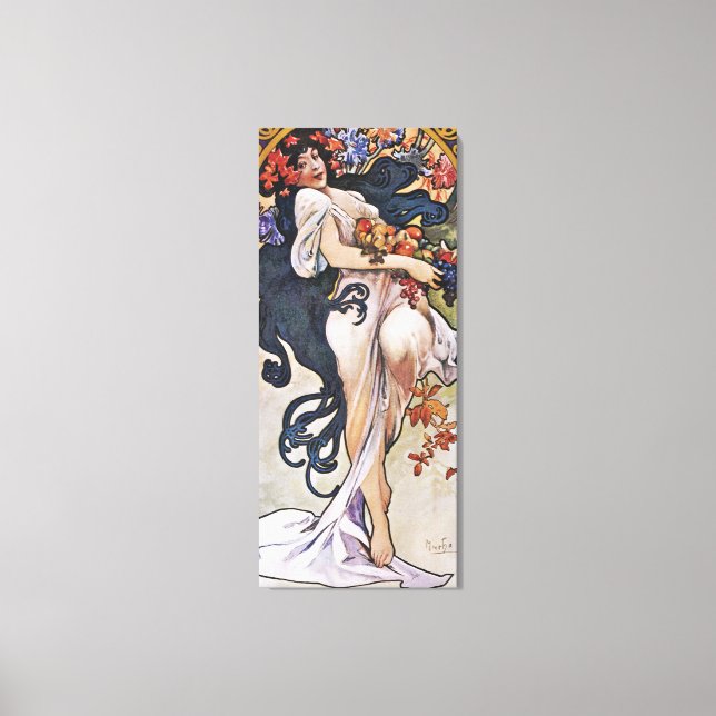 Autumn (Four Seasons), Alphonse Mucha Canvas Print (Front)