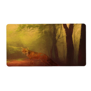 Autumn fox Return Address Label