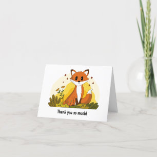 Autumn Fox Thank You Card