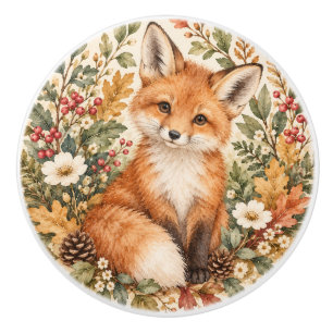 Autumn Fox Woodland Animal Drawer Knob