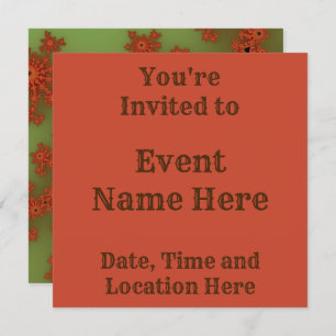 Autumn Fractal Burst Invitation